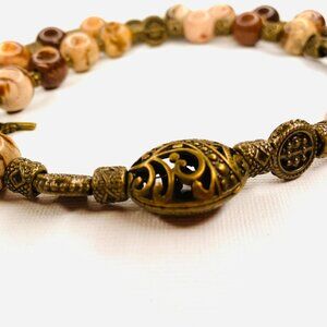 Jasper Tibetan Style Necklace Handmade Designer Jewelry
